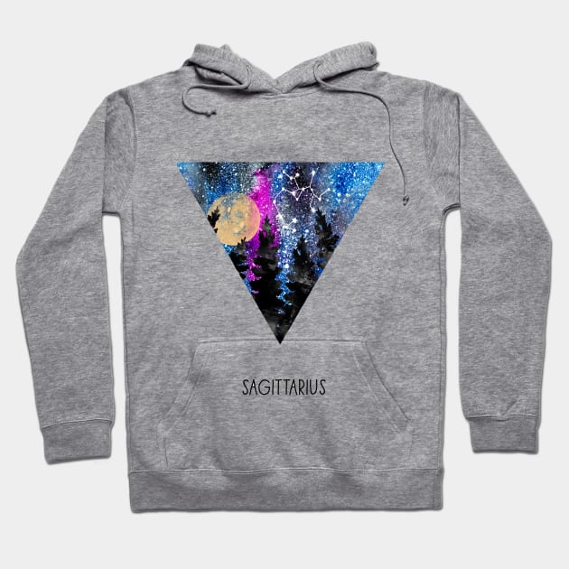 Sagittarius, Sagittarius Constellation Hoodie by RosaliArt